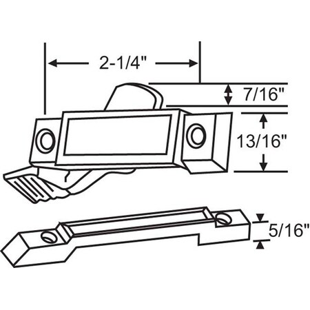 Sash Lock With Keeper Chrome